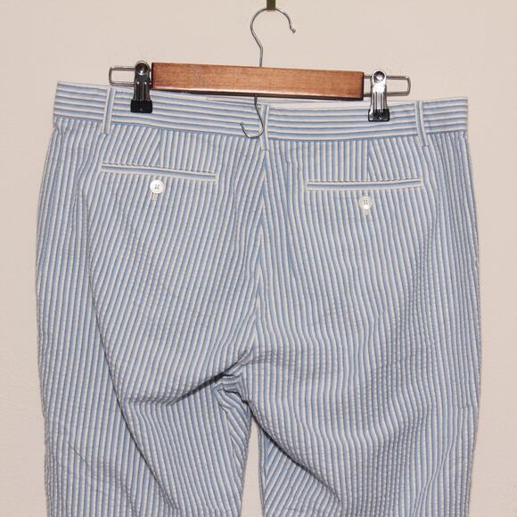 Rugby Ralph Lauren Cotton Seersucker Cropped Pants Size 10 - Picture 5 of 8